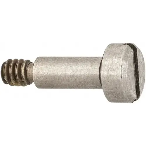 Precision Shoulder Screw: 5/32" Shoulder Dia, 3/8" Shoulder Length, #6-32, 18-8 & 303, Stainless Steel, Slotted