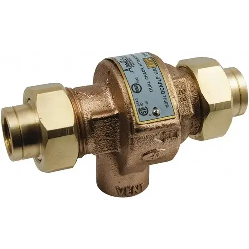 Conbraco 4ALF4A44AM 3/4 Thread, 175 psi WOG Rating, Bronze Dual Check Backflow Preventer Valve