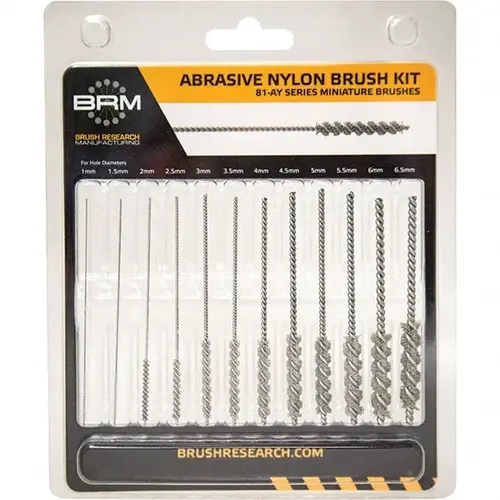 Brush Research Mfg. 81AYMMKIT 0.039" to 0.256" Bore Diam, 60 Grit, Nylon with Abrasive Grain Flexible Hone