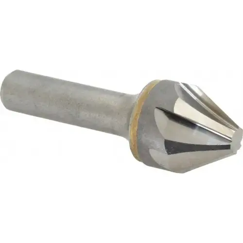 MSC C6NC-1-60 Countersink: 1" Head Dia, 60 degree Included Angle, 6 Flutes, Carbide, Right Hand Cut Bright/Uncoated