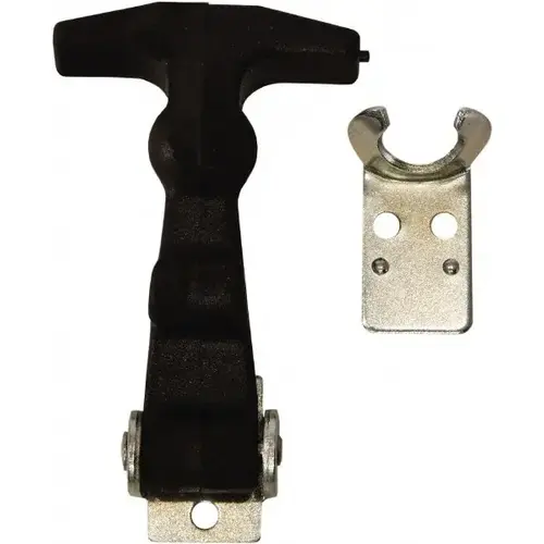 BUYERS PRODUCTS COMPANY WJ195 Hood Door Latch: 4" OAL, 2.38" OAW, 1/2" OAH, Rubber, Plain Finish