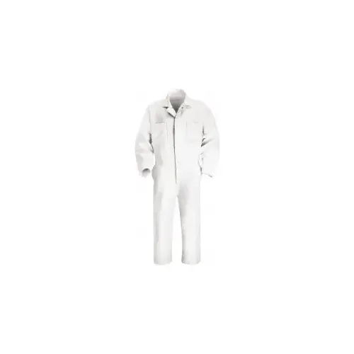 RedKap CT10WH RG 52 Coveralls: Size 52 Regular, Cotton & Polyester