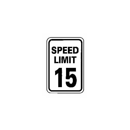 Accuform TM19G Speed Limit 15,