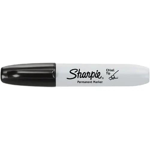 Sharpie 7073502392-XCP12 Permanent Marker: Black, AP Non-Toxic, Chisel Point - pack of 12