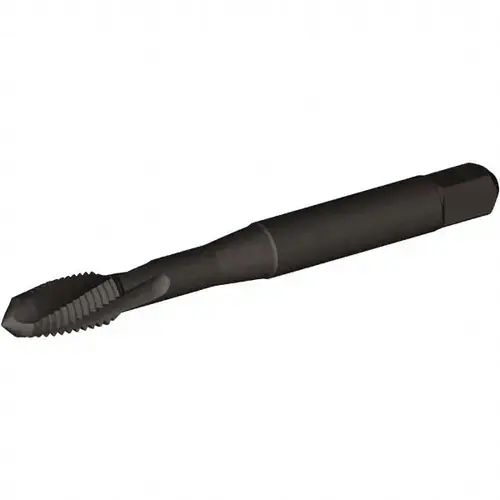 Spiral Flute Tap: M3x0.50 Metric Coarse, 2 Flutes, Plug, 6H Class of Fit, Vanadium High Speed Steel, AlCrTiN Coated