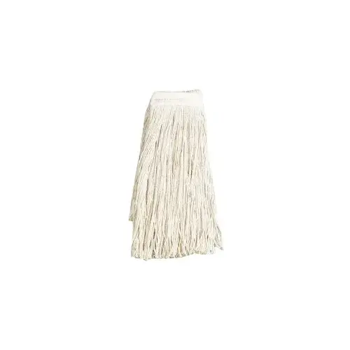 AbilityOne 7.92E+12 Wet Mop Cut: Clamp Jaw, Medium, Natural Mop, Cotton
