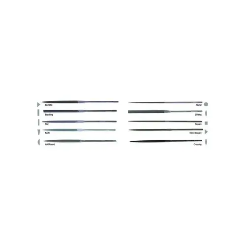 Nicholson 37926 Swiss-Pattern File: 6-1/4" OAL, Cut 2, Square