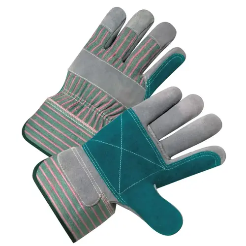 Anchor Industries 2300 Leather Palm Gloves,Canvas Back; Premium Select Shoulder Leather; Split Cowhide, Large,Pearl Gray