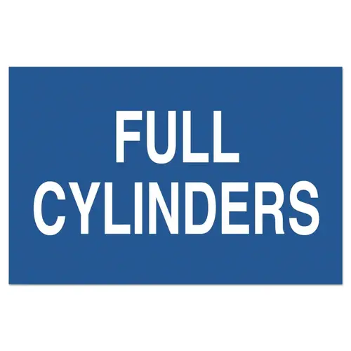 Brady 70356 Chemical and Hazardous Material Signs, Full Cylinders, Blue/White