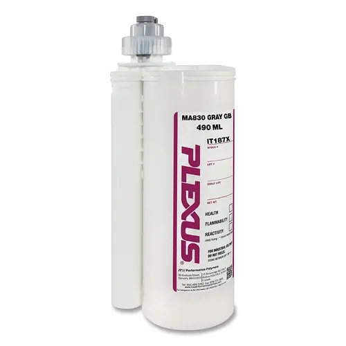 Plexus IT187X Alternative Energy Structural Adhesives, 490mL Bottle, Gray
