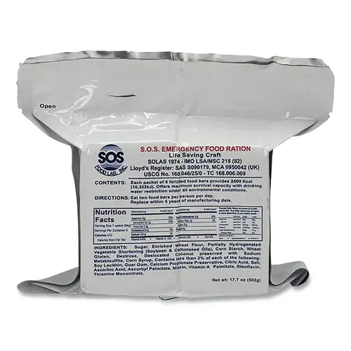 First Aid Only 805958 Emergency Food Ration Pack, 17.7 oz, 2400 Cal per ...