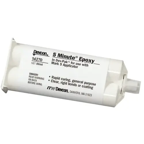 5 Minute Epoxy, 50 mL, Dual Cartridge, Colorless to Light Yellow