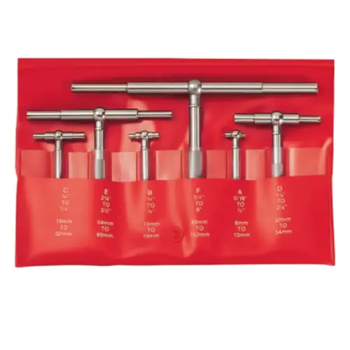 579 Series Self-Centering Telescoping Gage, 5/16 to 6 in Range, 3-1/4 in Handle, Set S579HZ