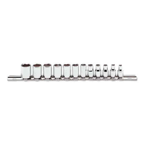 Torqueplus 12 Piece Metric Socket Sets, 1/4 in, 6 Point