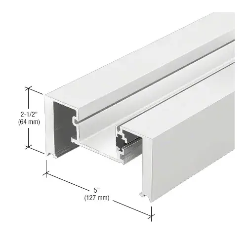 Heavy-Duty Vertical Mullion, Thermally Improved, White KYNAR Paint, 24'-2"