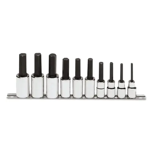 10 Piece Metric Hex Bit Socket Set, 1/2 in Drive