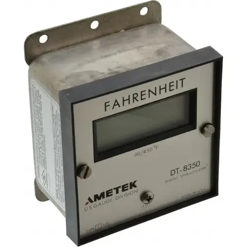 Ametek 149051 Digital Panel Thermometer: 450 degree F, J Thermocouple Sensor