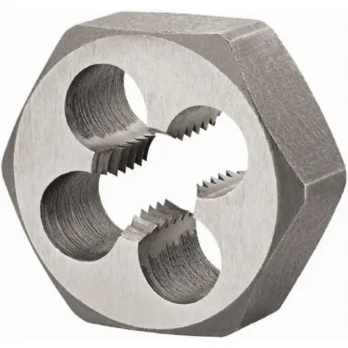 Dormer Pramet 5977872 Hex Rethreading Die: M12x1.75, 14 mm Thick, Right Hand, 36.00 mm Hex, High-Speed Steel