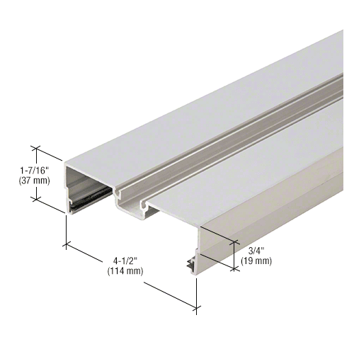 Male Expansion Mullion with Weatherseal, Clear Anodized - 24'-2"