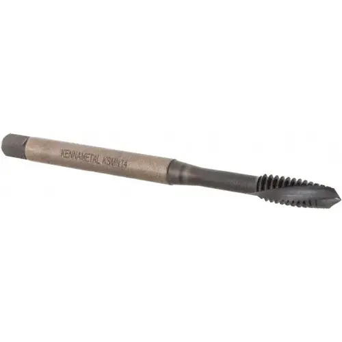 Kennametal 5689815 Spiral Point Tap: #10-24, UNC, 3 Flutes, Plug, 2B, Vanadium High Speed Steel, TiN/CrC/C Finish