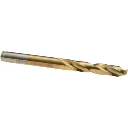 Screw Machine Length Drill Bit: Size #10, 135 deg Point, Cobalt TiN