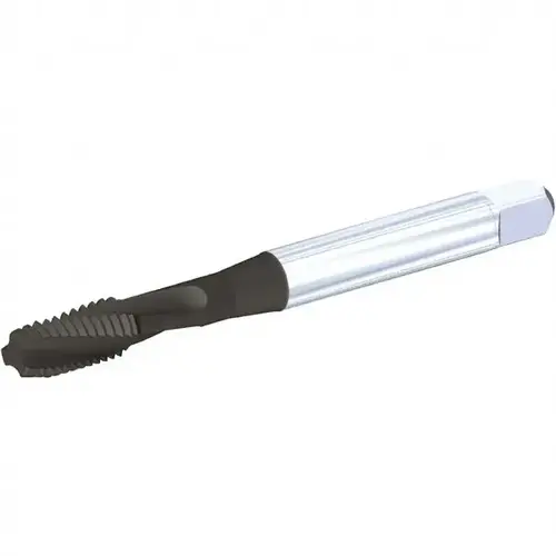 Kennametal 5689995 Spiral Flute Tap: M6x1.00 Metric Coarse, 3 Flutes, Modified Bottoming, 6H Class of Fit, Vanadium High Speed Steel, TiN/CrC/C Coated