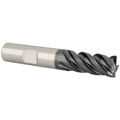 Corner Chamfer End Mill: 0.5" Dia, 1" LOC, 4 Flute, 0.016" Chamfer Width, Solid Carbide