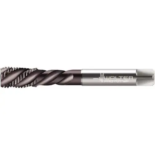 Walter-Prototyp 6245608 Spiral Flute Tap: M16x2.00 Metric, 4 Flutes, Modified Bottoming, 6HX Class of Fit, Powdered Metal, Hardlube Coated Proprietary