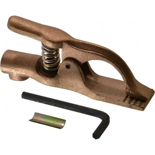 Techniweld USA GCL200 1 Inch Jaw Opening, 2 Inch Jaw Depth, 200 Amp Rating, Copper Alloy Flat Jaw Welding Ground Clamp