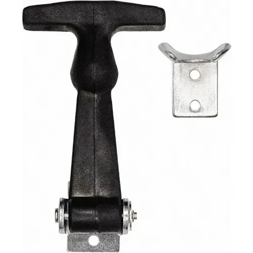 BUYERS PRODUCTS COMPANY WJ201A Hood Door Latch: 4-7/8" OAL, 3.27" OAW, 1-1/2" OAH, Rubber, Plain Finish