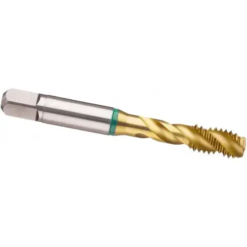 Guhring 9039210240000 Spiral Flute Tap: M24 x 3.00, Metric, 4 Flute, Modified Bottoming, 6H Class of Fit, Cobalt, TiN Finish