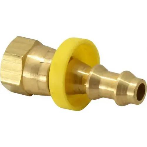 DIXON VALVE 2800402C Barbed Push-On Hose Female Connector: 1/8" NPSM, Brass, 1/4" Barb