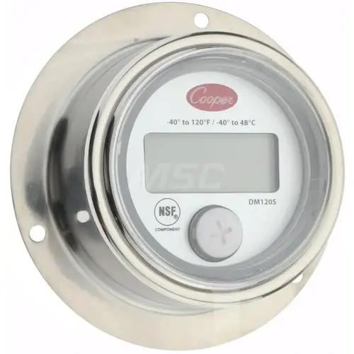 Cooper DM120S-0-3 Digital Back Flange Panel Meter: 120 degree F