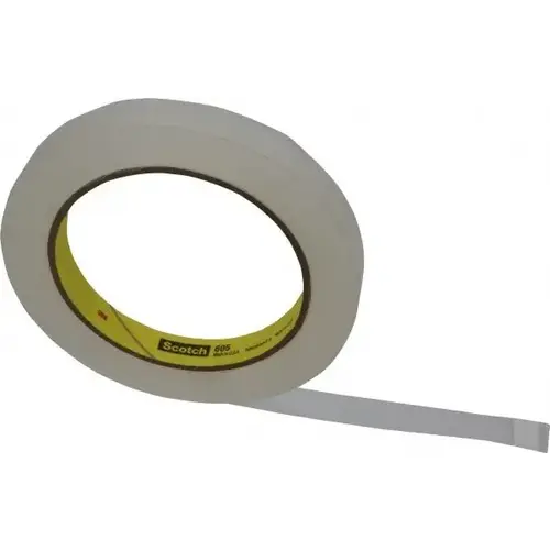 SCOTCH 7000123568 Packing Tape: 1/2" Wide, Clear, Acrylic Adhesive