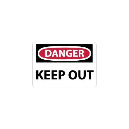 Accuform D59AB Sign: Rectangle, "Danger - Keep Out"