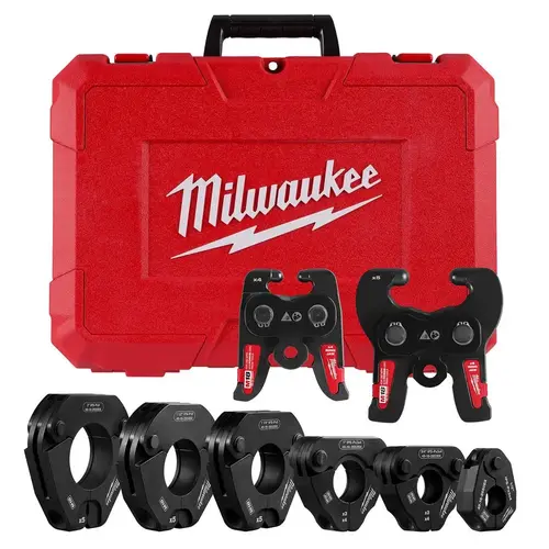 Presser Replacement Jaws; Type: IPS-P Pivoting Press Ring Kit ; Jaw Size Range: 1/2" to 2" ; For Use With: M18 Force Logic Press Tool ; Maximum Pipe Capacity (Inch): 2 ; Cuts Material Type: Black Iron; Stainless Steel Pipe