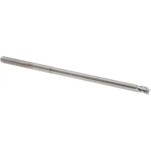 Accupro 14797305 Square End Mill: 1/8" Dia, 0.187" LOC, 3 Flutes, Solid Carbide Bright/Uncoated