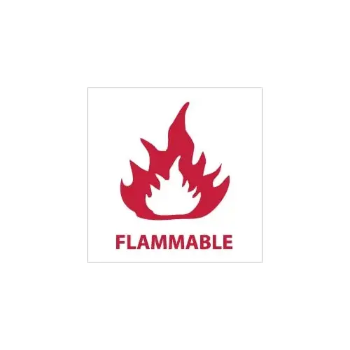 Accuform GL152P Sign: Square, "FLAMMABLE"