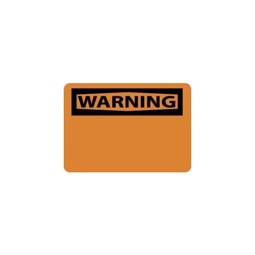 Accuform W1RB Accident Prevention Sign: Rectangle, "Warning"