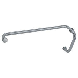 CRL BM8X24BN Brushed Nickel 8" Pull Handle and 24" Towel Bar BM Series Combination With Metal Washers