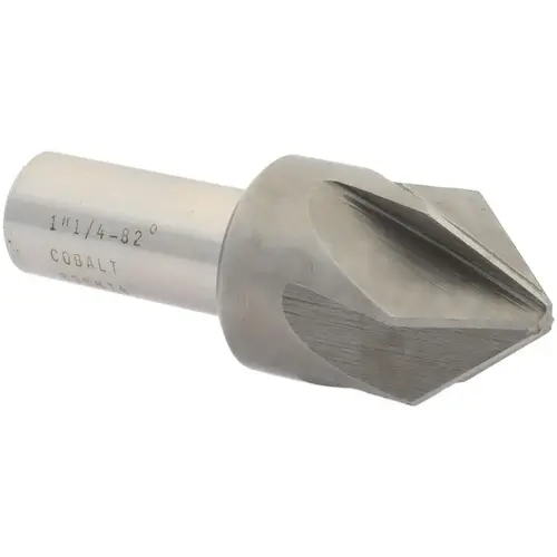 Value Collection SC2182116 Countersink: 1-1/4" Head Dia, 82 degree Included Angle, 6 Flutes, Cobalt Steel, Right Hand Cut Bright/Uncoated
