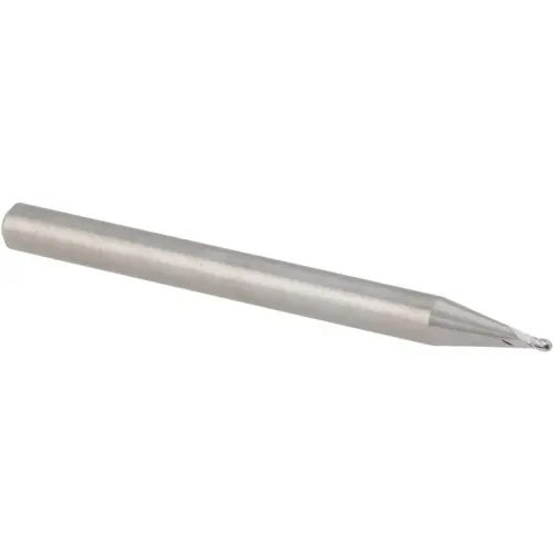 Accupro 12277158 Ball End Mill: 0.0330" Dia, 0.0490" LOC, 4 Flute, Solid Carbide Bright/Uncoated
