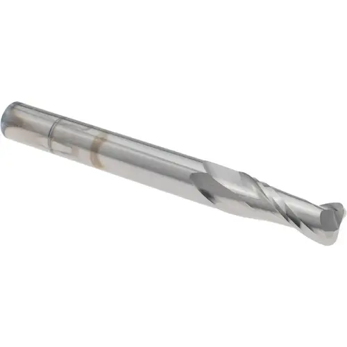 Accupro 12467823 Corner Radius End Mill: 1/4" Dia, 3/4" LOC, 0.0600" Radius, 2 Flute, Solid Carbide Bright/Uncoated