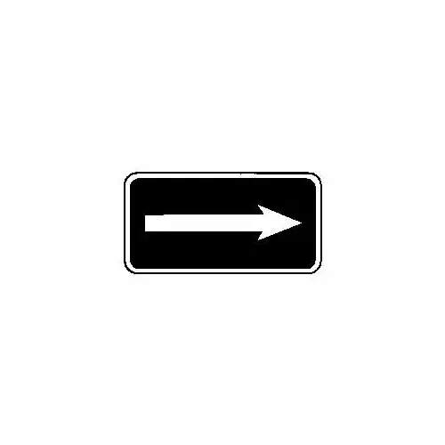 Right Arrow, 12" Wide x 6" High Aluminum ADA Sign