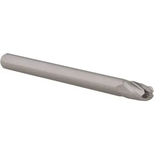 Ball End Mill: 0.1875" Dia, 0.312" LOC, 4 Flute, Solid Carbide