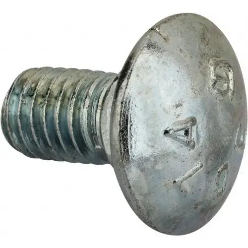 Carriage Bolt: 3/8-16, 3/4" Length Under Head, Square Neck