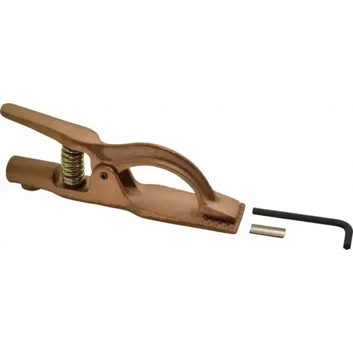 Techniweld USA GCL500 1-1/2 Inch Jaw Opening, 3-1/4 Inch Jaw Depth, 500 Amp Rating, Copper Alloy Flat Jaw Welding Ground Clamp