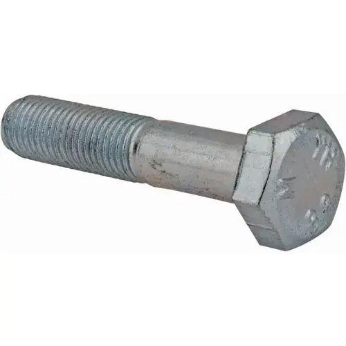 Hex Head Cap Screw: M10 x 1.25 x 50 mm, Grade 8.8 Steel, Zinc-Plated