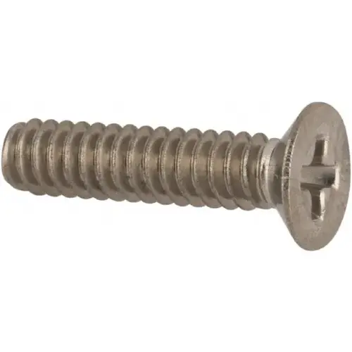 Machine Screw: #4-40 x 1/2" OAL, Flat Head, Phillips