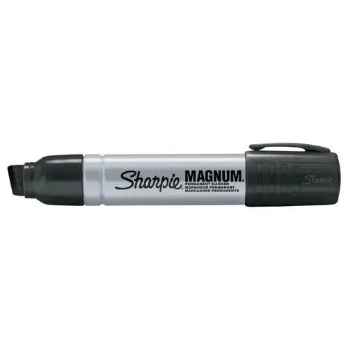 Sharpie 44001A Magnum  Permanent Marker, Black, Oversized, Broad Chisel Tip, 12 EA/DZ